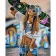 Paint by number Premium SY6115 "Girl with a skateboard", 40x50 cm