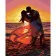 Paint by number Premium SY6304 "Kiss at sunset", 40x50 cm