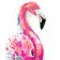 Paint by number Premium SY6337 "Watercolor flamingo", 40x50 cm