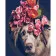 Картина по номерам Мордочка с цветами 40х50 см SY6344