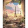 Картина за номерами Strateg Столики в Парижі на кольоровому фоні розміром 40х50 см (SY6488)