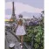 Картина за номерами Strateg Прогулянка Парижем на кольоровому фоні розміром 40х50 см (SY6534)