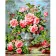 Paint by numbers Strateg PREMIUM Roses in a silver vase with varnish size 40х50 sm SY6599