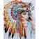 Paint by numbers Strateg PREMIUM Tiger girl with varnish size 40х50 sm (SY6669)