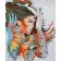 Paint by numbers Strateg PREMIUM A girl with a parrot with varnish size 40х50 sm (SY6680)