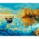 Картина за номерами Strateg ПРЕМІУМ Біля берега річки з лаком розміром 40х50 см (SY6693)