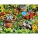 Paint by numbers Strateg PREMIUM Hedgehogs in the garden with varnish size 40х50 sm (SY6713)