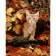 Paint by numbers Strateg PREMIUM Cat in leaves with varnish size 40х50 sm (SY6726)