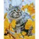 Paint by numbers Strateg PREMIUM A cat in a letter with varnish size 40х50 sm (SY6812)