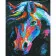 Paint by numbers Strateg PREMIUM Pop art horse with varnish size 40х50 sm (SY6836)