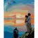 Paint by numbers Strateg PREMIUM Love on the shore with varnish size 40х50 sm (SY6876)