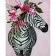 Paint by numbers Strateg PREMIUM Flowering zebra with varnish size 40х50 sm (SY6909)