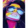 Paint by numbers Strateg PREMIUM Pop art in glasses with varnish size 40х50 sm (SY6912)