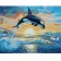 Paint by numbers Strateg PREMIUM Killer whale in the west with varnish size 40х50 sm (SY6915)