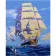 Картина за номерами Преміум Корабель з білими вітрилами 40х50 см VA-0021