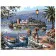 Paint by number Premium VA-0023 "Landscape with ships", 40x50 cm