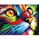 Картина за номерами Поп-арт кольоровий кіт 40х50 см VA-0126