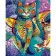 Paint by number VA-0153 "Cat from colored motifs", 40x50 cm