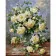 Картина «Маленькие белые розы», 40х50 см