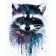 Paint by number VA-0827 "Watercolor raccoon", 40x50 cm