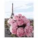 Картина по номерам Премиум Пионы на фоне Парижа 40х50 см VA-1204