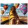 Картина за номерами Преміум Дівчина з повітряними кульками 40х50 см VA-1283