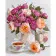 Картина «Букет троянд і чашка чаю», 40х50 см