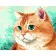 Картина за номерами Рудий кіт з блакитними очима 40х50 см VA-1294
