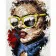 Картина по номерам Премиум Девушка в желтых очках 40х50 см VA-1385