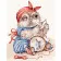Paint by number Premium VA-1478 "Owl-craftswoman", 40x50 cm
