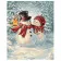 Картина VA-1480 «Добрые снеговики» по номерам, 40х50 см