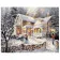 Картина «Усадьба под снегом на Рождество» 40х50 см