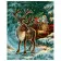 Картина «Новогодний олень Санты», 40х50 см