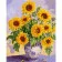 Картина «Акварельний букет соняшників», 40х50 см