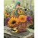 Картина  «Кольорові пташки на кошику квітів», 40х50 см