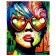 Paint by number Premium VA-1752 "Pop Art girl with glasses", 40x50 cm