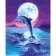 Paint by number VA-2142 "Dolphins in the moonlight", 40x50 cm