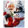 Картина «Санта и снеговик» красками, 40х50 см