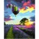 Paint by number Premium VA-2160 "Balloons over a lavender field", 40x50 cm