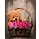 Картина по номерам Премиум Медвежонок с цветами 40х50 см VA-2209