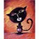Картина за номерами Преміум Кіт на кульці 40х50 см VA-2663
