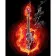 Paint by number VA-2885 "Guitar on fire", 40x50 cm