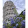 Paint by number Premium VA-3220 "Leaning Tower of Pisa with flowers", 40x50 cm