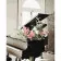 Paint by number Strateg PREMIUM Grand piano in flowers with varnish size 40x50 cm (VA-3346)