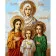 Paint by numbers Strateg PREMIUM Icon of Faith, Hope, Love and their mother Sophia with varnish size 40х50 sm VA-3550