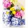 Paint by numbers Strateg PREMIUM Vase and flowers with varnish size 40х50 sm VA-3684