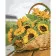 Paint by numbers Strateg PREMIUM Sunflower basketwith varnish size 40х50 sm VA-3695