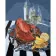 Paint by numbers Strateg PREMIUM Wine and lobsterwith varnish size 40х50 sm VA-3724