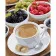 Paint by numbers Strateg PREMIUM Breakfast with coffee and fruitwith varnish size 40х50 sm VA-3741