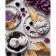 Paint by numbers Strateg PREMIUM Ice cream and blackberrieswith varnish size 40х50 sm VA-3755